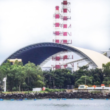 Estrutura de arco de cimento de moldura espacial edifício de galpão seco